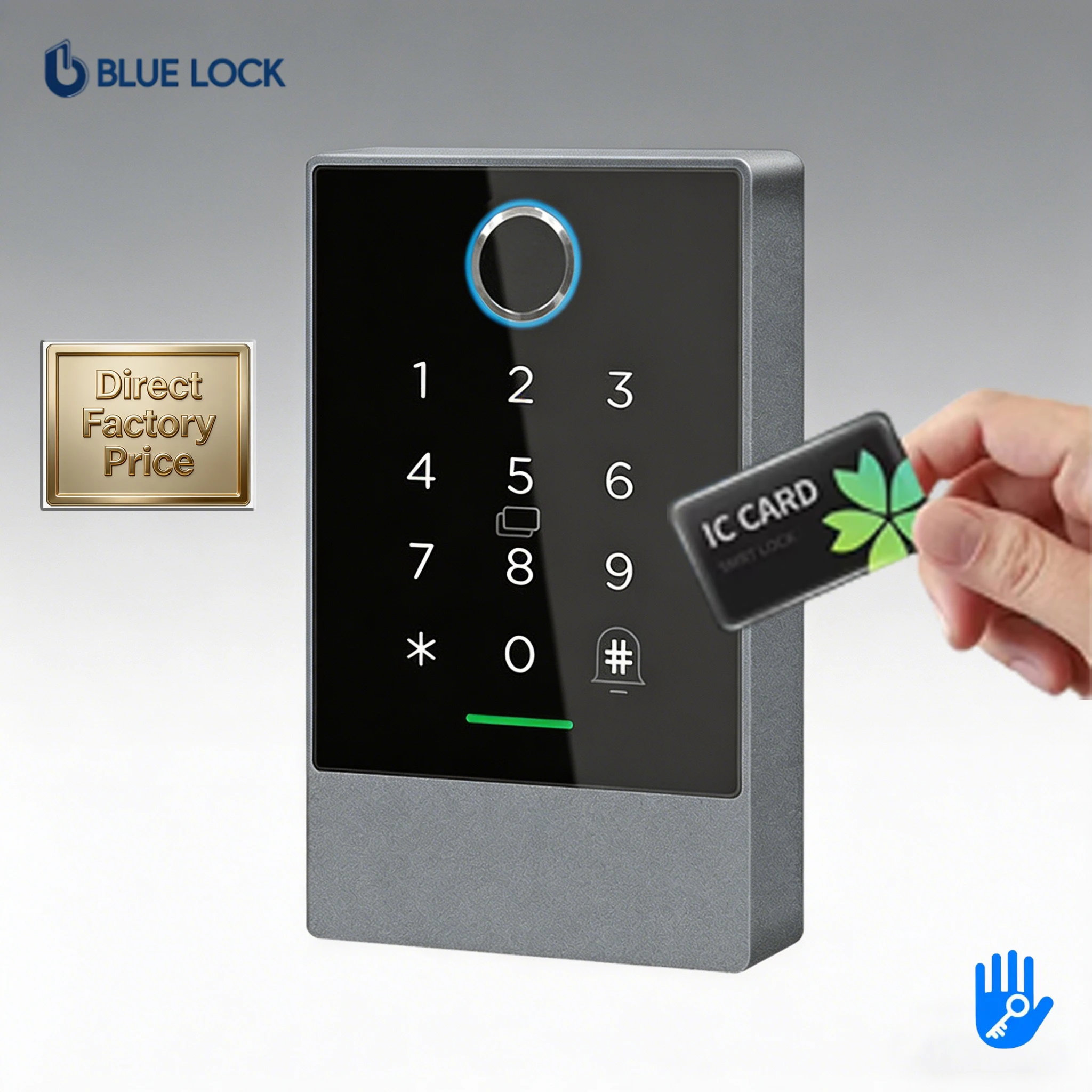 Bluelock TTlock APP Waterproof Smart Locks Keypad Fingerprint RFID Card Unlock Aluminium Alloy Access Control for Office Home