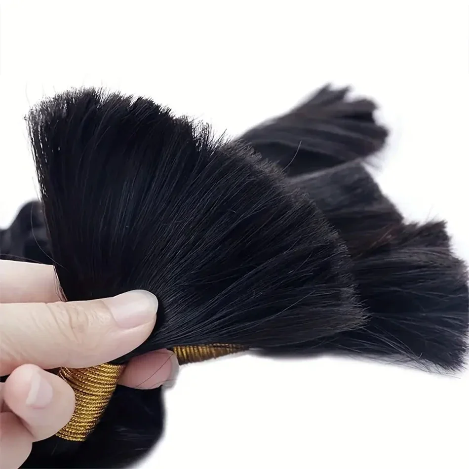 Capelli umani sfusi a onde profonde senza trama, trecce di capelli umani Remy per intrecciare, colore nero naturale, capelli ricci sfusi per intrecciare per donne #1B_voghion.com