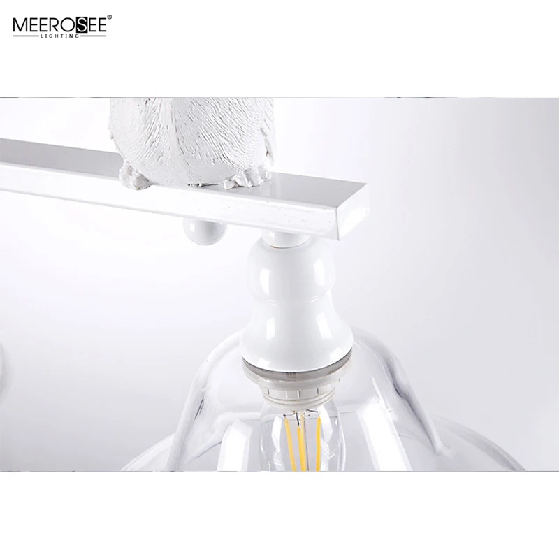 Meerosee Cheap Price Pendant lamp with Resin Birds Suspension Lighs for Dinning Table Kitchen Bar MD86785