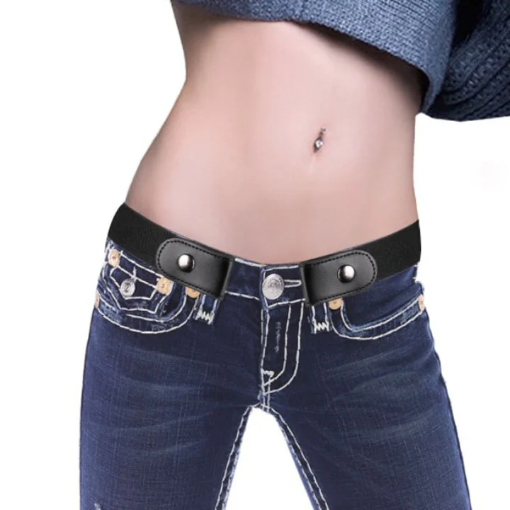 Buckle Stretch Belt,No Buckle Elastic Belt
