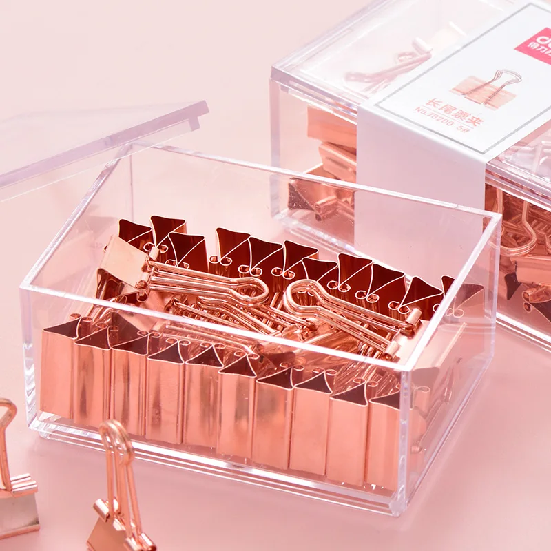 78554 Push Paper cip розовое золото офисный Комбинированный держатель для билетов Настольный гаджет металлический многофункциональный файл для хранения дома высокого качества