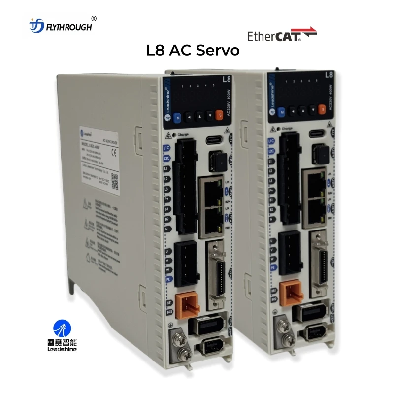 Double Power Input Leadshine Ethercat Servo Driver Kit and 400W Ethercat Leadshine L8 Servo Motor with Drive