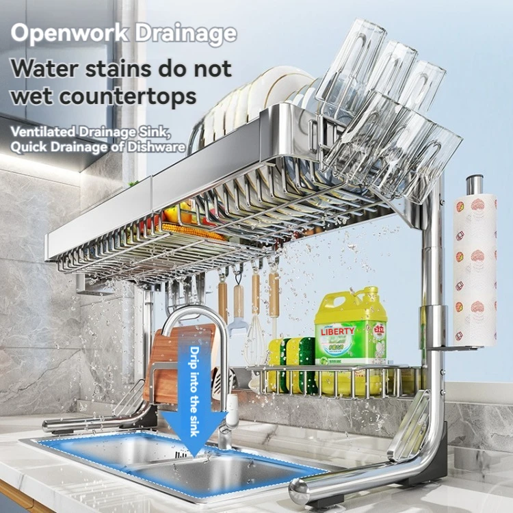 Adjustable Stainless Steel Kitchen Rack Durable Versatile