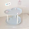 Blue heart-shaped double-layer storage rack