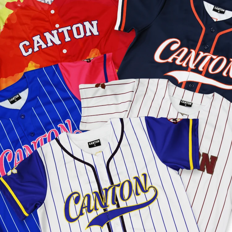 Wholesale Baseball Jerseys Sublimation Strip Embroidered Logo