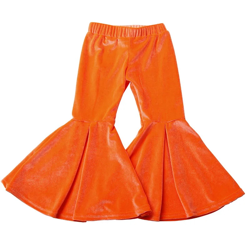 Orange velvet bell sales bottoms