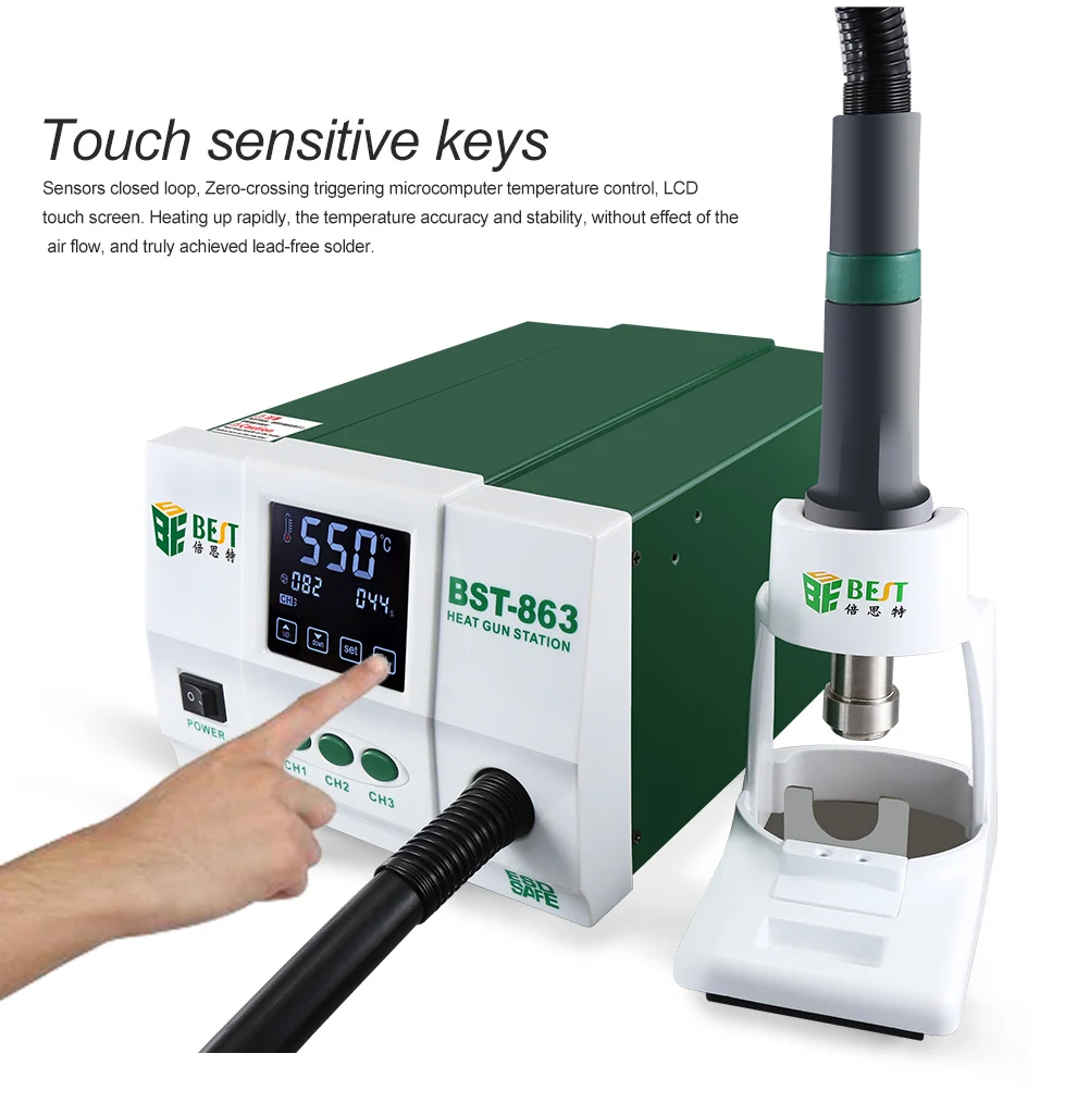 Heat guns and temperature sensor.