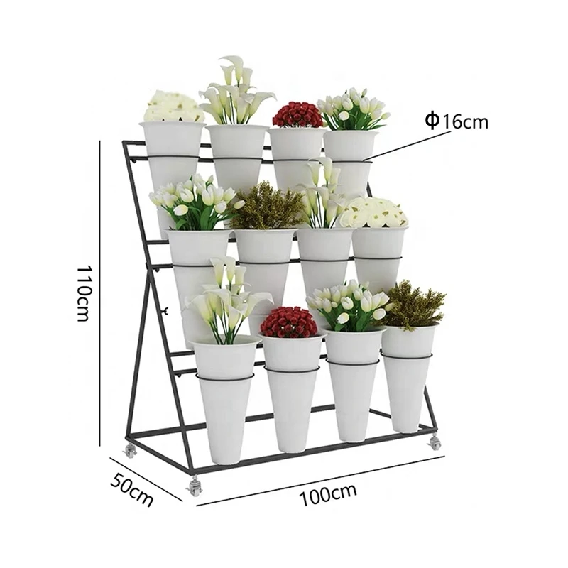 Wy Modern Flower Shop Fixture Stand Flower Display Rack