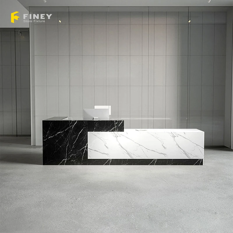 Customized Design Reception Front Desk Marble Front Desk Design