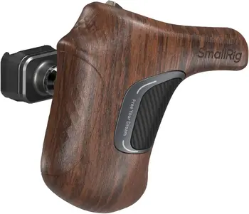 SMALL RIG Rotating Left-Side Wooden Handle with NATO Clamp & NATO Rail 5161