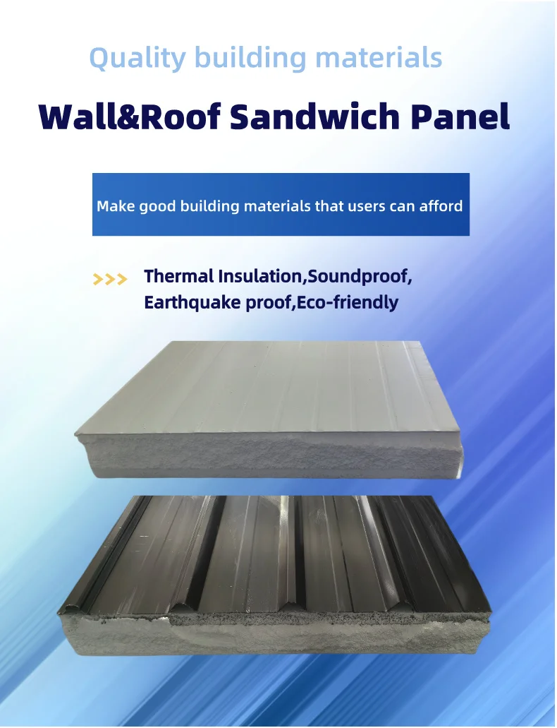 Wall roof eps sandwich panel/fireproof partition wall/wall sandwich panels factory