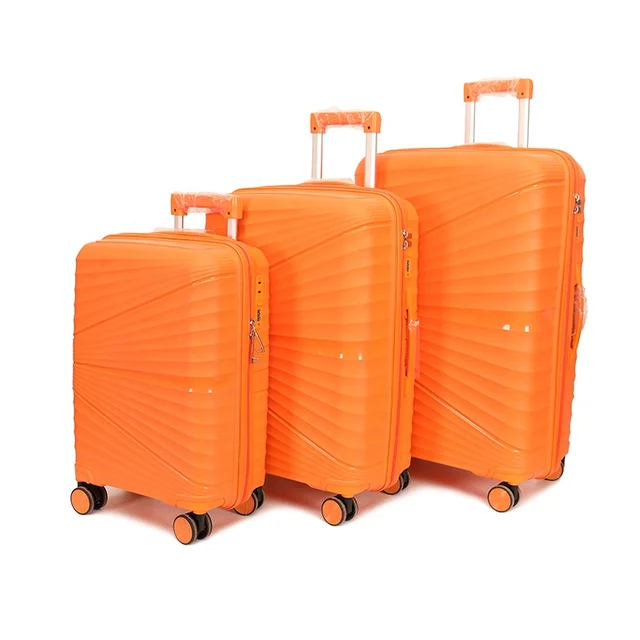 Wholesale PP 3 Pieces Set Suitcase Fashionable Baggage Travel Trolley Luggage Sets