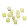 Acrylic two-tone large hole beads - yellow (6*9mm)