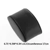 Forma de huevo de cuero negro 6,7*4,3*4cm
