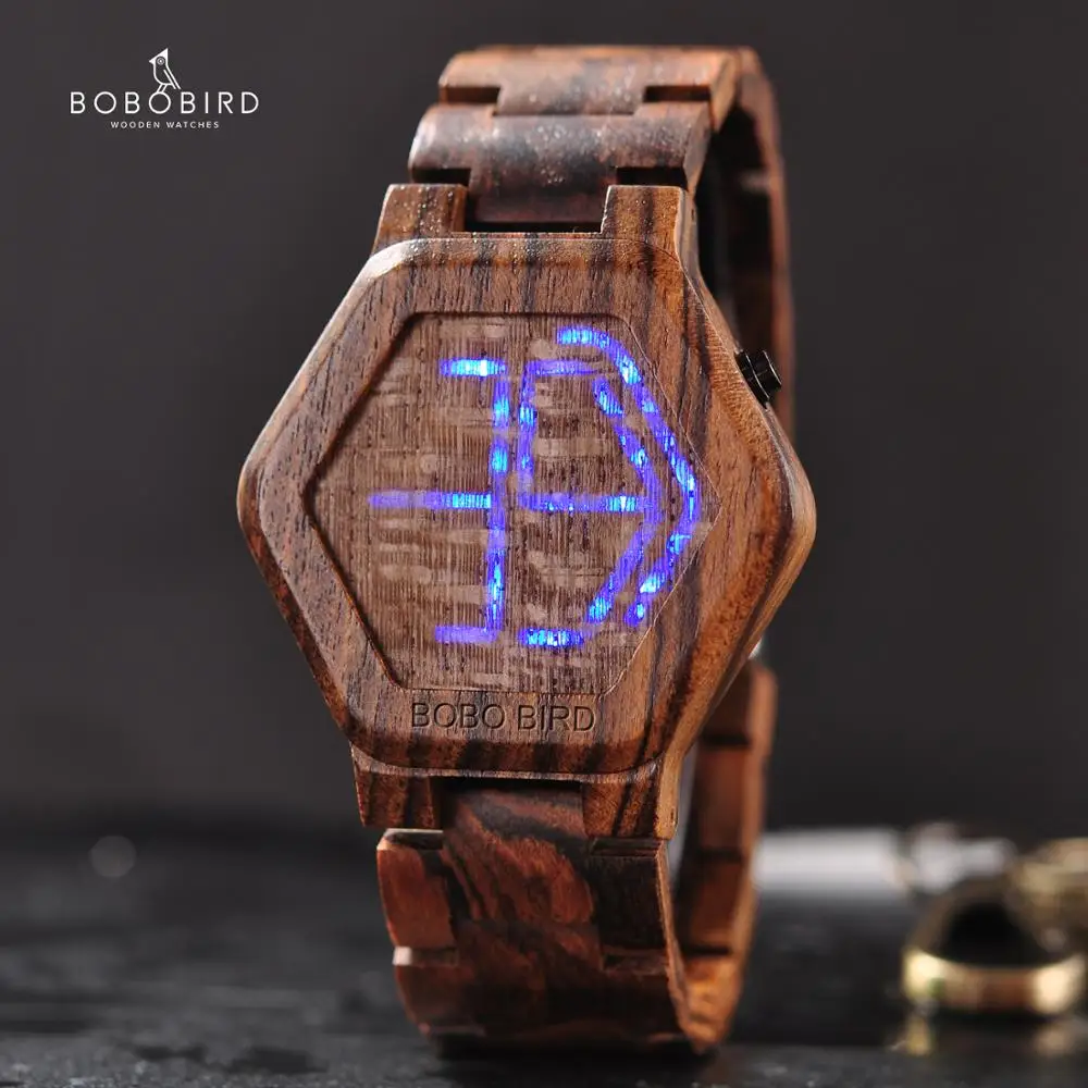 Wholesale New Arrival BOBO BIRD Digital LED Wood Wrist Watches bamboo From m.alibaba.com