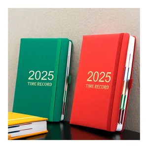 Rush Shipment 2026 2026 365 Days Agenda logo Printing PU Leather Daily Planner Spanish English Notebook Gift Dairy Notebook