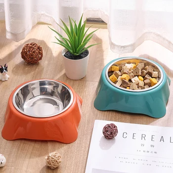 Lynpet Factory Custom Eco-friendly Detachable Stainless Steel Single Dog Bowl Cat Food Water Feeder Pet Feeding Bowl