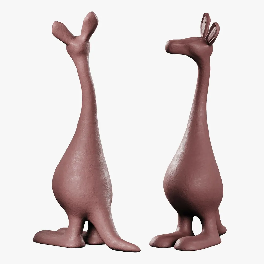 Animals Sculpture in Clay Model