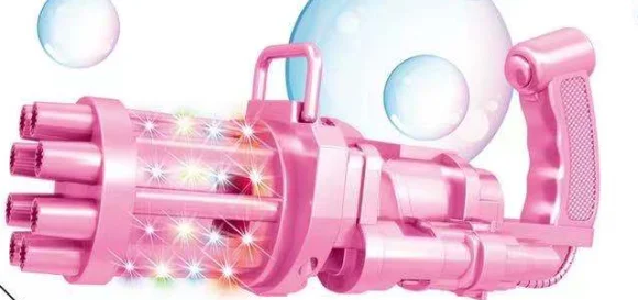 Мигающий пистолет для стрельбы мыльными пузырями полуавтоматическая Гатлинга мыльных пузырей Для детей пузырь Гатлинга пистолет со светом