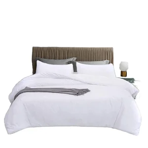 Queen Size 100% Cotton Fitted Bed Sheets Premium Simple Woven Style 5-Star Hotel Quality Flat Bed Sheet Cover Set Wholesale