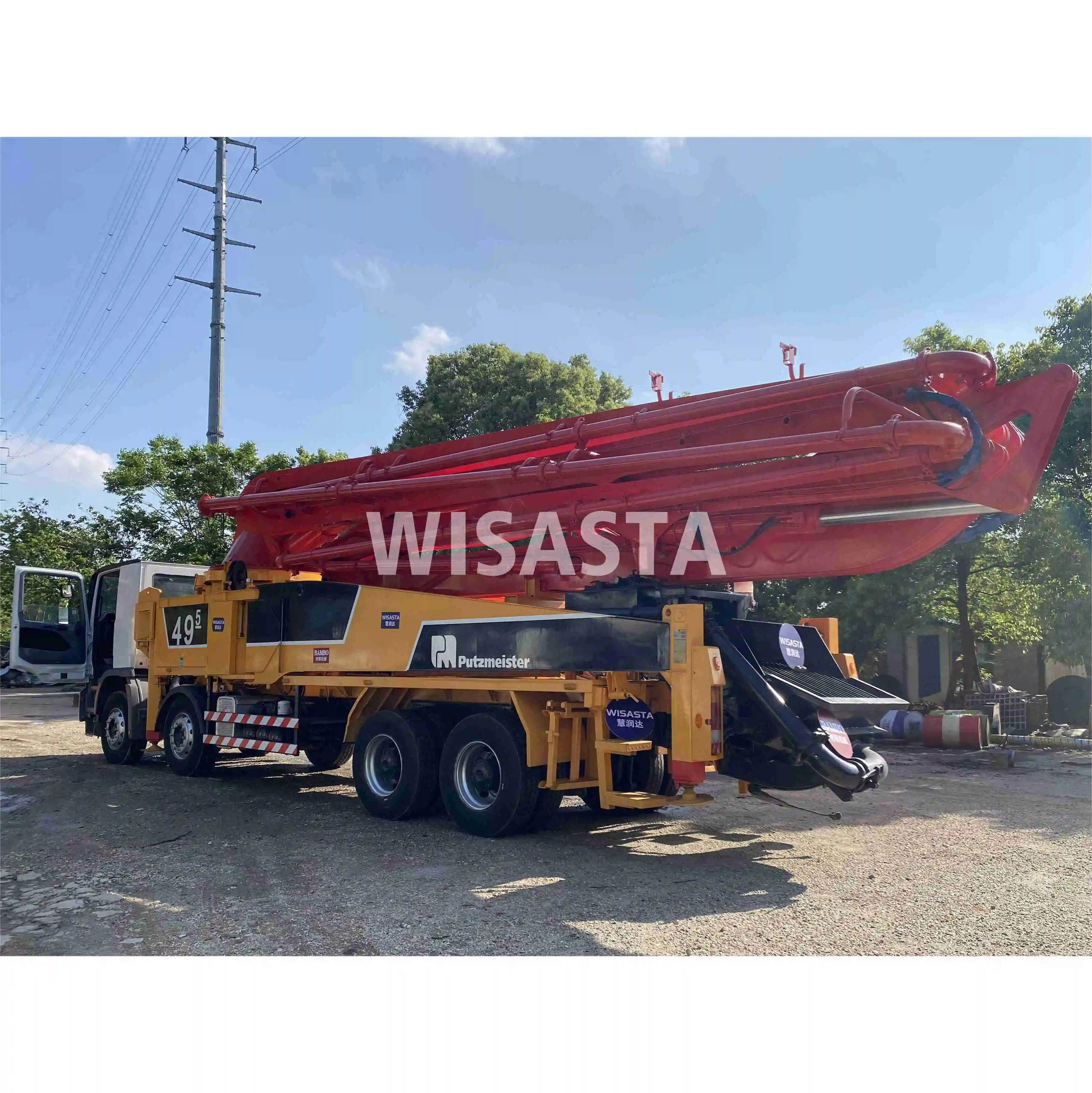 Cheaper Used 38 46 49m Putzmeister Truck Mounted Concrete  Beton Boom  Pump Truck Machines  Good Price for Sale
