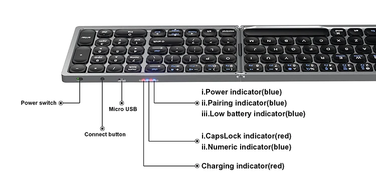 Inote Multi Pairing 3.0 Wireless Bluetooth Keyboard, Korean