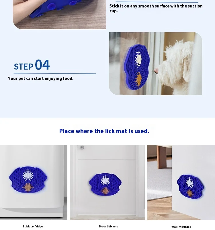 Dog Slow Food Bowl Pet Licking Mat & Silicone Toy for Puppy Cat Feeders Premium Quality Pet Bowls & Food Plate manufacture