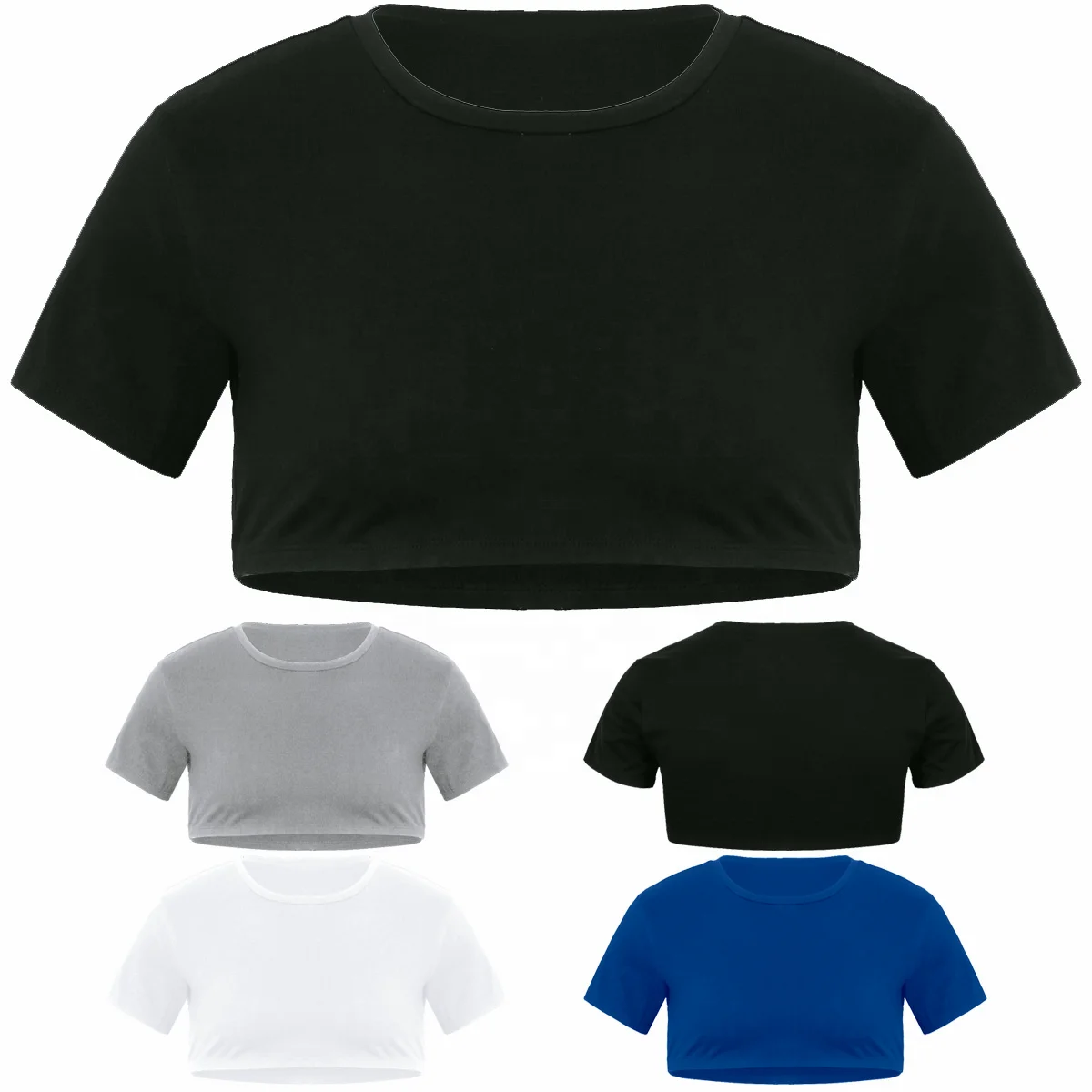 JL-82009 New Arrival Soft Cotton Comfortable Men Crop Top T Shirt Cool Oversized Crop Top T-Shirt Men