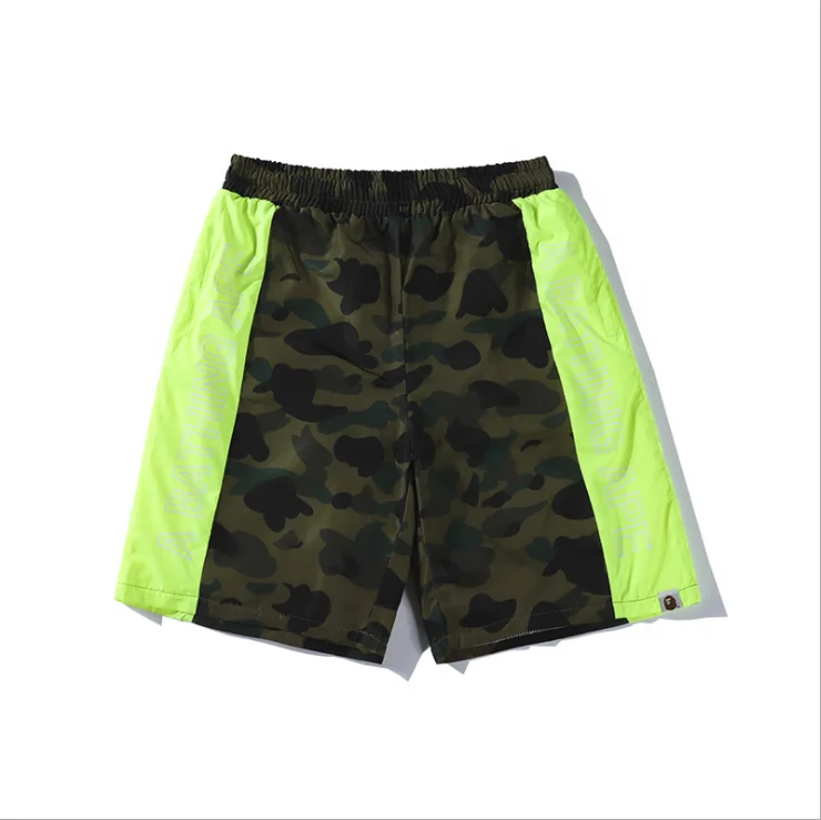 Summer Men Camo Reflective Shorts 