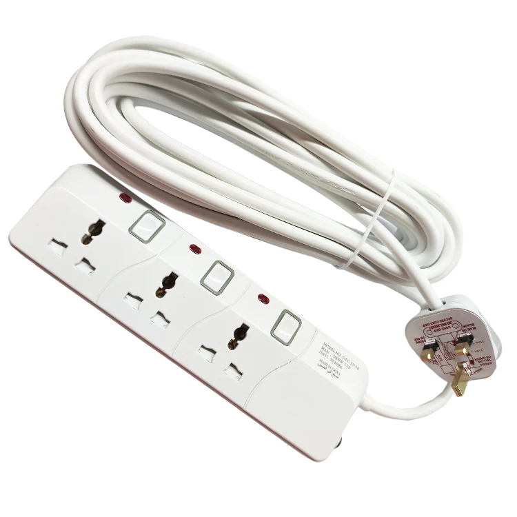 13amp 3 4 5 Pin AC Электрический выключатель универсальный сетевой переходник Uk шнур питания и удлинители браслет ручной работы с заглушка розетки с сенсорным экраном Доска разъемы