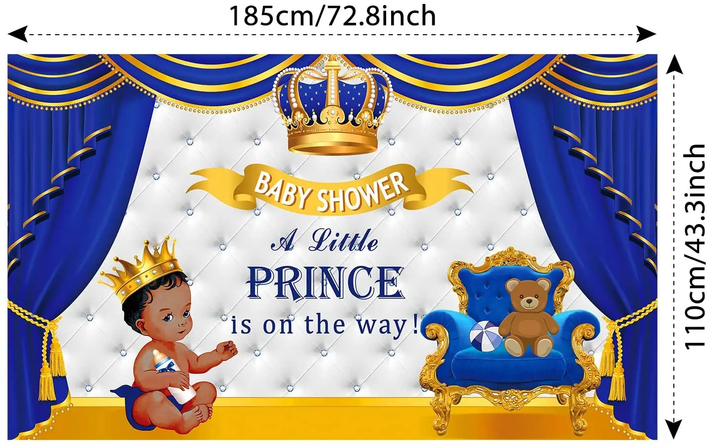 Royal Prince Baby Shower Background Photography Background Party Supplies  Golden Crown Banner Background Decoration - Buy Happy Birthday Background  Balloon Crown Shiny Polka Dot Photography Background Adult Cake Table  Decoration,Golden Crown Banner