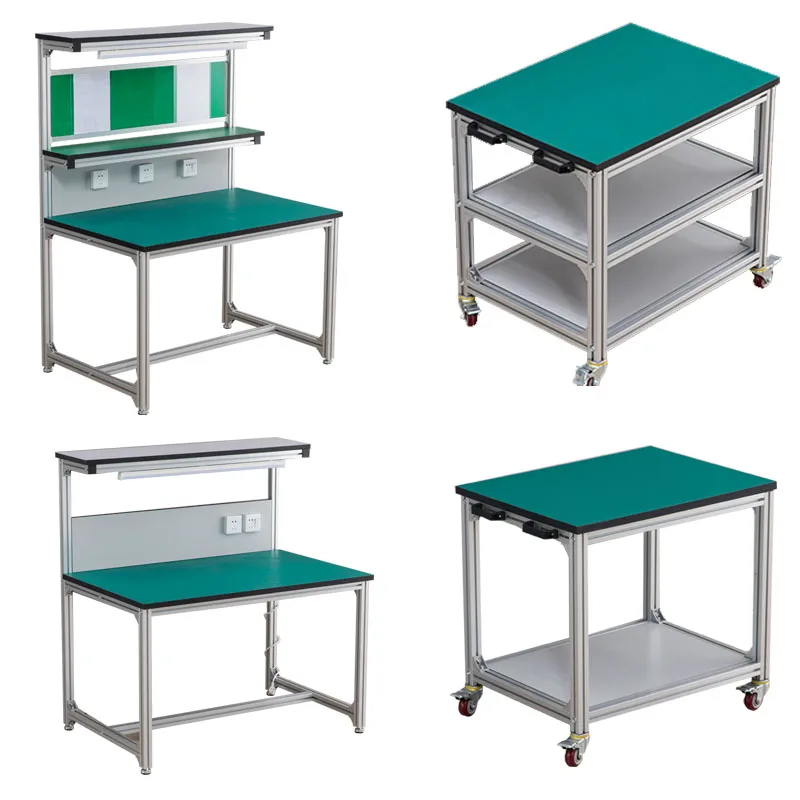 Customized Workbench Workstation Work Table Multi-function Industrial Extruded Custom Aluminium Equipment Frame Worktable