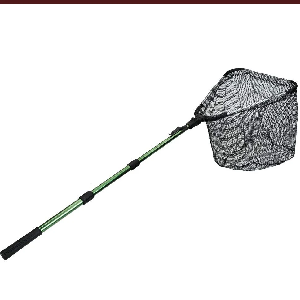 Black PE Plastic Folding Fishing Landing Net Telescoping Pole Handle 40-63 Inches Extendable for Freshwater Hand Net Use for Black PE Plastic Folding Fishing Landing Net Telescoping Pole Handle 40-63 Inches Extendable for Freshwater Hand Net Use for