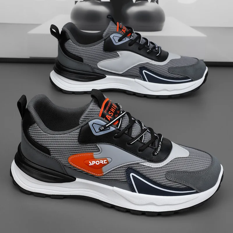 Men's New Summer Forrest Gump Style Running Shoes Comfortable Casual Sports Mesh Breathable Dad Shoes with Thick Soled Autumn