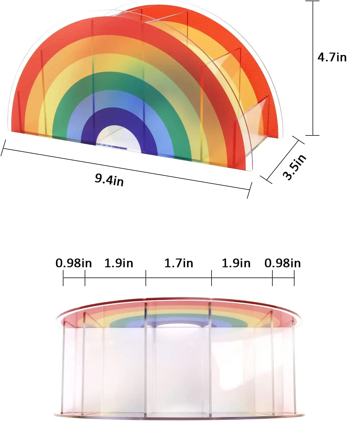 Многофункциональный акриловый держатель для карандашей Радужный карандаш макияж кисточки Органайзер стеллаж хранения детей девочек и женщин