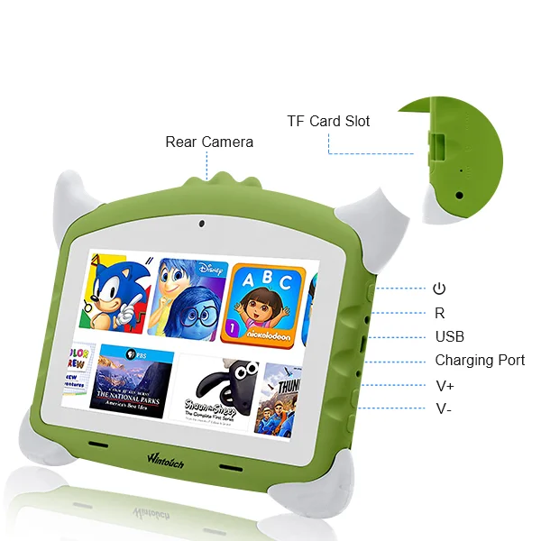 New Design 7 Inch Tablet Wifi Quad Core Kids Tablet for Kids Gift Game Apps Android 7.0 1GB RAM 16GB ROM Tablet PC
