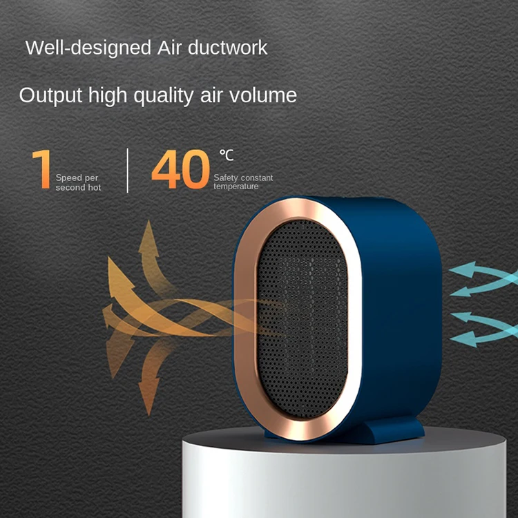 Oval Small Q Style OEM Labeling Portable 230V 110V Mini Electric Wholesale Fan Heaters Small Heater Fan