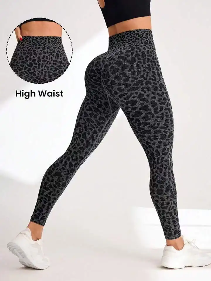 Wholesale Factory High Waisted Yoga Pants Elastic Waist Sexy for Gym Tights Printed Legg detail