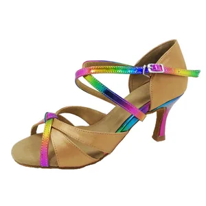 Adult Salsa Dance Shoes High-Heeled Soft-Soled Women's Latin Dance Shoes Indoor Suede Sole Non-Slip Stage Performance Shoes