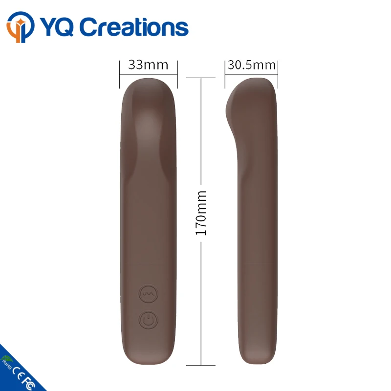 New Rechargeable Chocolate Color Power Vibration Cordless Electric Full Body Massager Mini Av Wand Massager