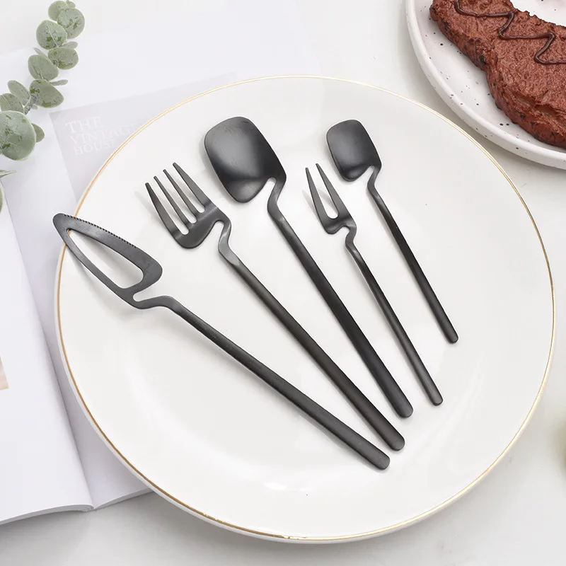 5PCS Creative Novel Metall Besteck Edelstahl 304 Messer Gabel Löffel Set Vergoldetes Besteckset| Alibaba.com