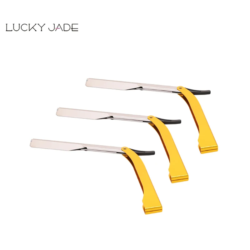 Plastic Handle Single Blade Foldable Salon Hair Shaving Razor Blades for Men