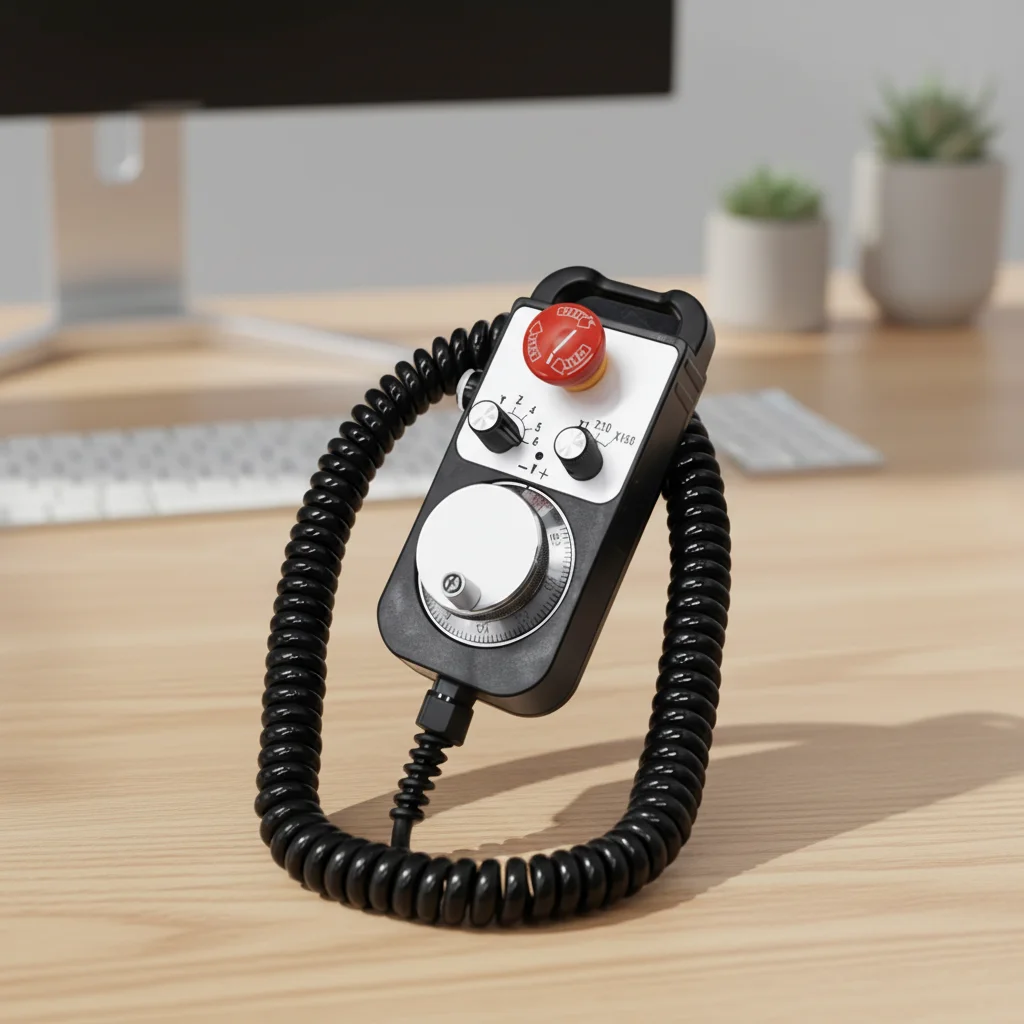 TEBAK Cnc 5V 100PPR CNC Pendant Handwheel with Emergency Stop Switch Manual Pulse Generator MPG