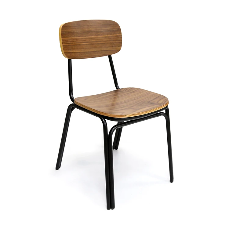 Wholesales nordic leisure Industrial restaurant coffee shop modern lounge design mental frame Bent wood cafe dinning chairs