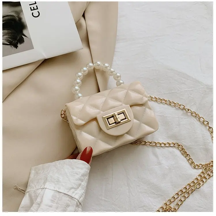 New fashion 5 Colors Pastel Grid Jelly Bag · Dream castle · Online