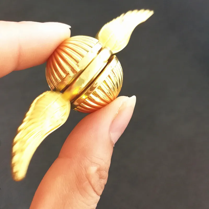 Gold Fidget Spinner Magic Orb Anxiety Toys Stress Relief Reducer Spin Fidgets Hand Bearing Tri Spinner Finger Spinners Toy