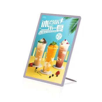 High Definition Glass Panel Slim Led Poster Light Box Aluminum Advertising Light Boxes For Restaurant Menu Display