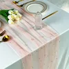 Orange-pink gauze beads
