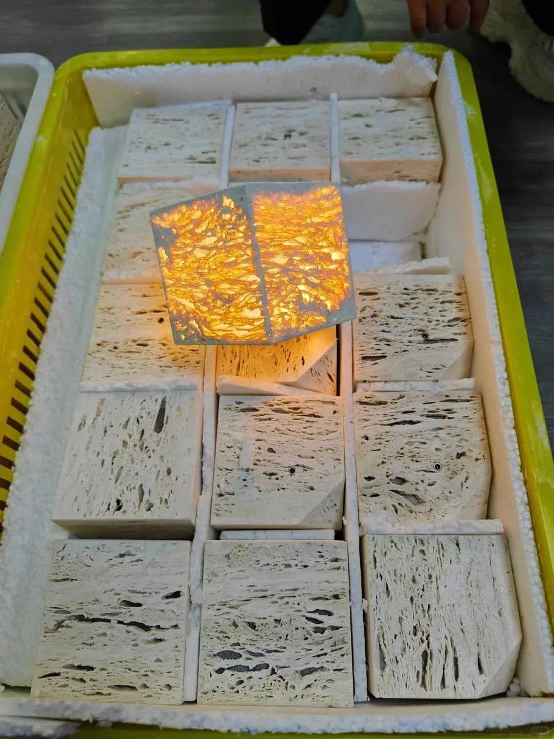 product customizable natural travertine ambient lights indoor bedroom bedside decorative marble lights wholesale price-8