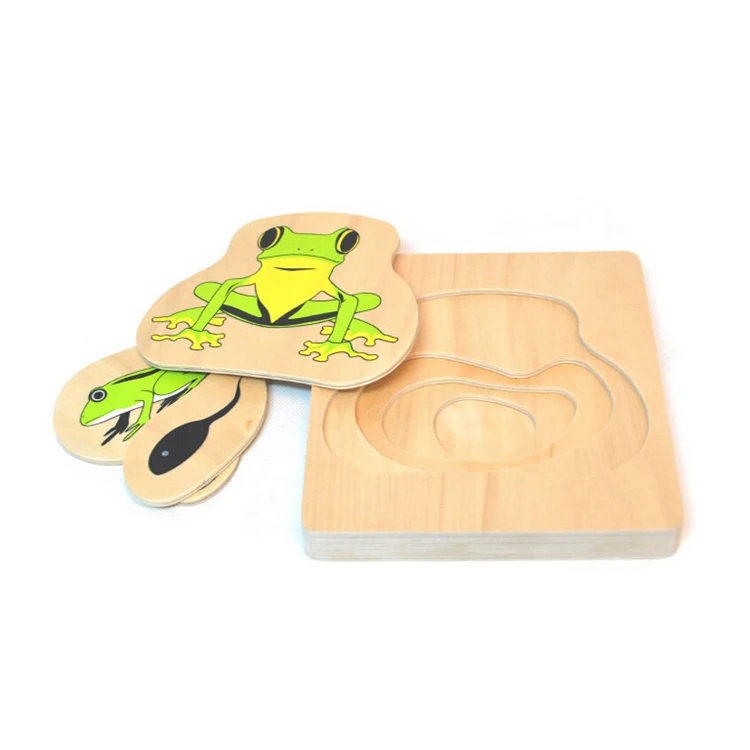 Детский сад Монтессори Развивающие деревянные пять слоев головоломки детские